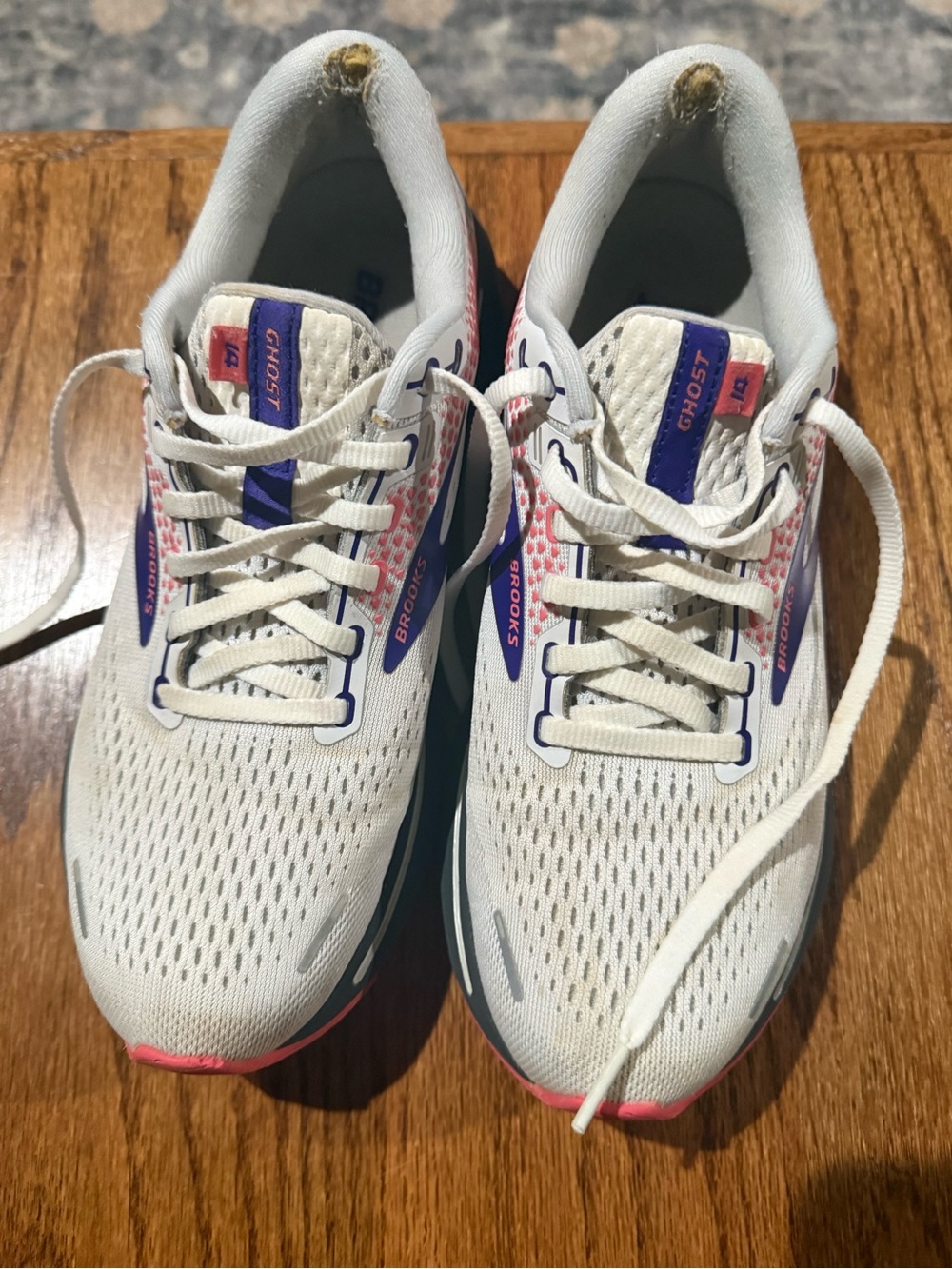 Brooks White Running Shoes with Pink and Purple Accents - Picture 5 of 5